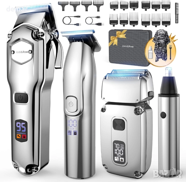 Jack & Rose професионален комплект за груминг 4 в 1 за мъже, снимка 1