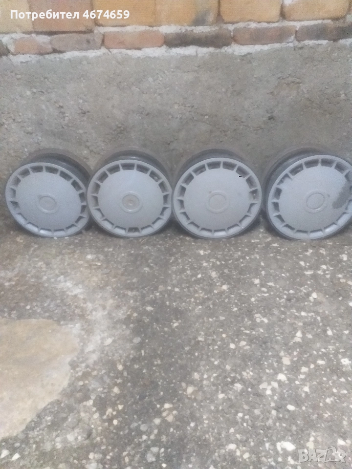 Железни джанти за BMW E30 с оригинални тасове, снимка 1