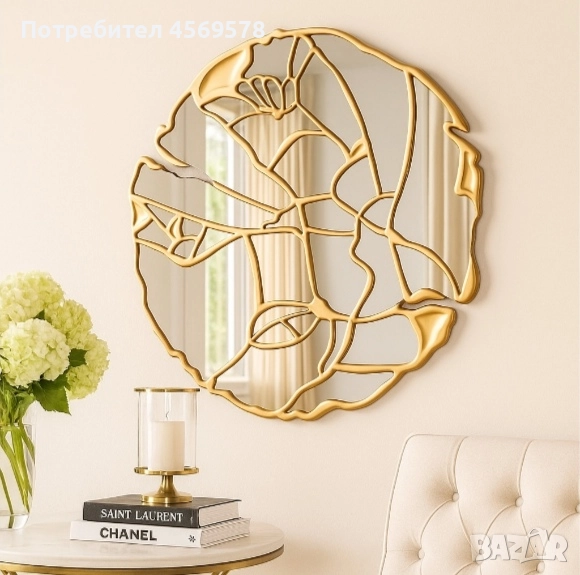 Дизайнерско луксозно огледало - ХИТ 🌸, снимка 1