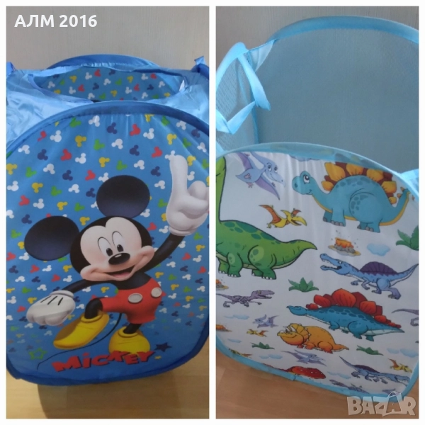 Кош за съхранение на играчки и дрехи Мики Маус, динозаври, снимка 1