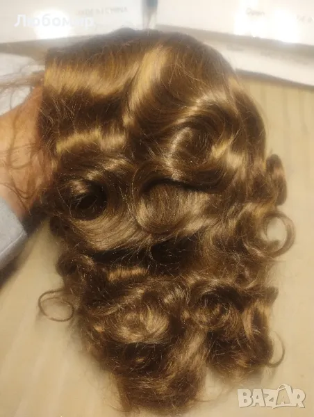 къса кестенява къдрава перука 9, снимка 1