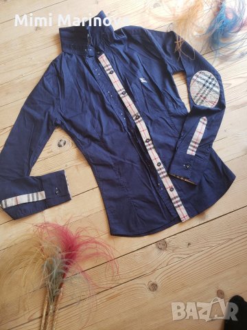 Тъмно синя риза Burberry , снимка 1