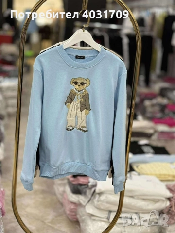 Блуза с мече , снимка 2 - Блузи с дълъг ръкав и пуловери - 52245789