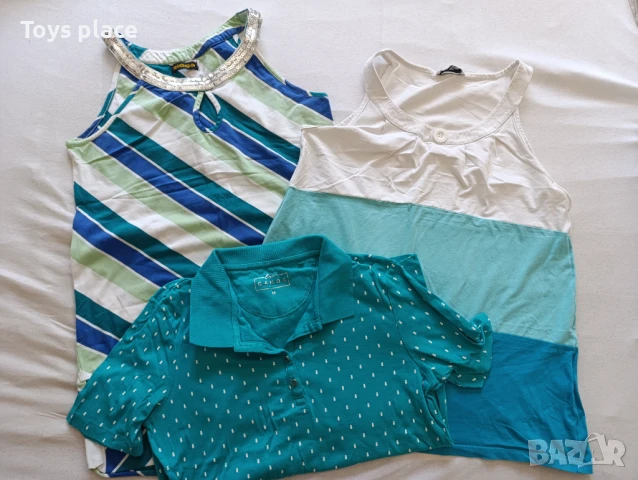 L/XL Лот туника/тениска в цвят тюркоаз 