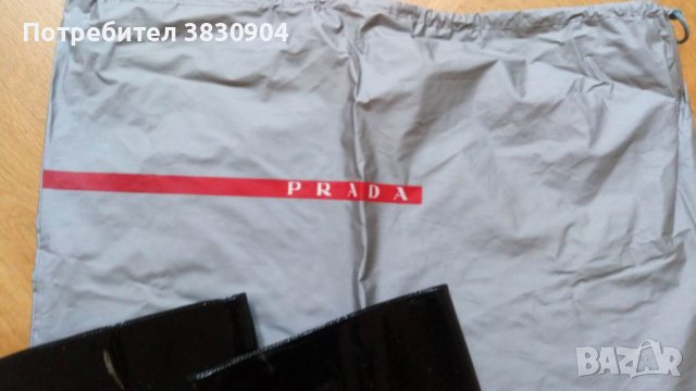 Ботуши Prada, размер 38.5, черни, 100% естествена кожа лак, снимка 8 - Дамски ботуши - 42195260