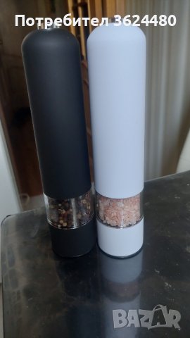 Бяла мелничка  за сол и черен пипер, снимка 4 - Други стоки за дома - 42649390