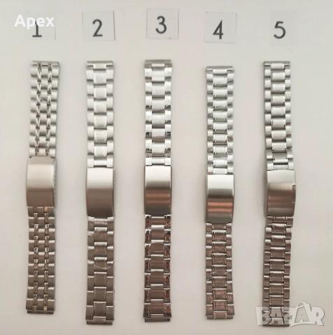 Ластична Верижка за Часовник. Разтегателни Ластични Стоманени Верижки без Закопчалка 18мм 20мм, снимка 11 - Каишки за часовници - 54011545