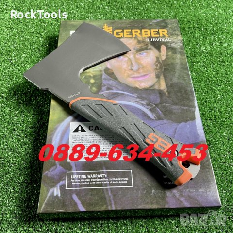 ТОП Брадва Bear grylls survival hatchet с калъф Gerber за подарък , снимка 3 - Ножове - 32164397