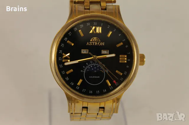 Мъжки Ръчен Кварцов Часовник ASTRON Лунна Фаза Пойнтер Дата, снимка 4 - Мъжки - 49761626