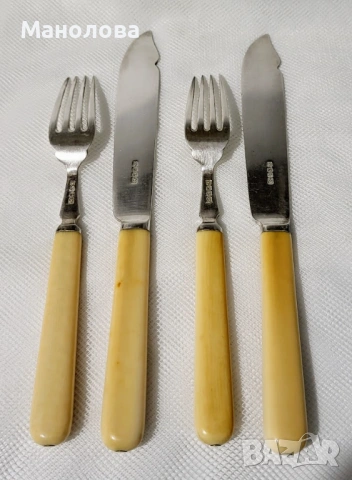 Комплект прибори за хранене за двама., снимка 3 - Други ценни предмети - 53123726