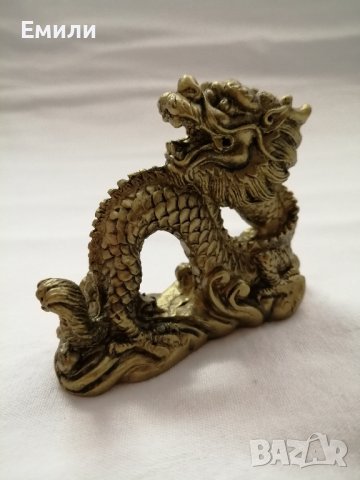 Сувенир малка статуетка китайски дракон в бронзов цвят , снимка 11 - Статуетки - 44466388