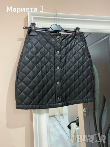 Кожена пола Stradivarius, снимка 3 - Поли - 53184344