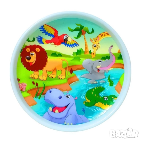 Детска игра „Хвани топката“ с чинии и вендузна топка