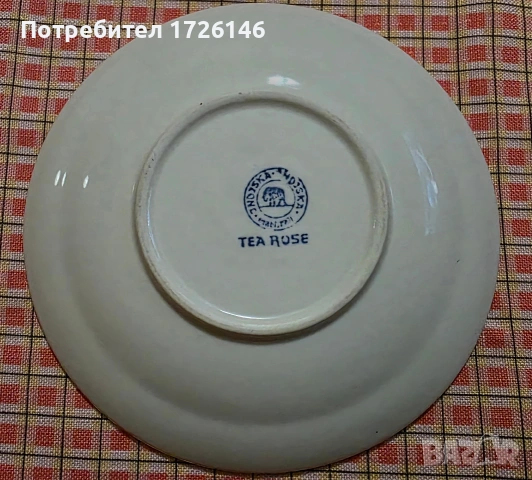 Порцеланова чинийка на Indiska, серия Tea rose, снимка 3 - Чинии - 54003589
