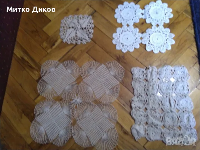 Покривки плетени на една кука 4 броя, снимка 4 - Покривки за маси - 49680437