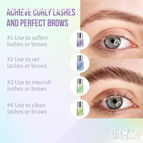 Нов комплект за Ламиниране на мигли и вежди – дълготраен ефект до 6 седмици, снимка 2 - Други - 48894163