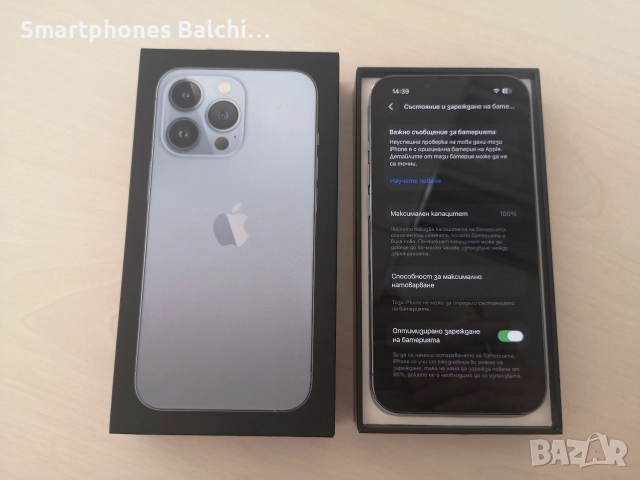 Iphone 13 Pro Sierra Blue-128gb /100 %Battery health , снимка 2 - Apple iPhone - 52832786