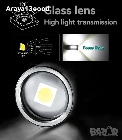 LED крушки T10 W5W 6000K 12V – бяла светлина, 2 броя, снимка 2 - Аксесоари и консумативи - 55914175