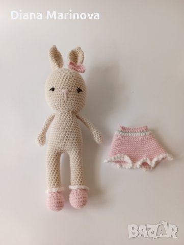 Детски плетени играчки, играчка зайче, подарък за дете, ръчно правена играчка, снимка 3 - Други - 38887551