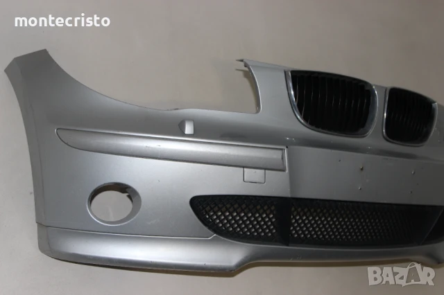 Предна броня BMW E87 Serie 1 (2004-2007г.) 51117151823 с отвори за пръскалки, снимка 6 - Части - 50696389