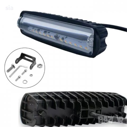 Халоген диоден, 72W, 155*42*45мм., 6000К, 10-30V, черен, снимка 2 - Аксесоари и консумативи - 37353676