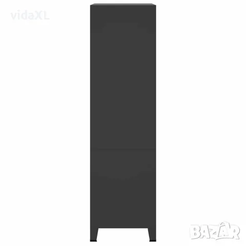 vidaXL Индустриален гардероб, черен, 90x50x180 см, метал, снимка 5 - Гардероби - 56147073