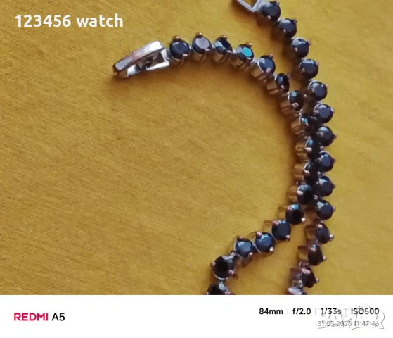 Красива тенис гривна със естествени камъни, снимка 2 - Антикварни и старинни предмети - 54037980