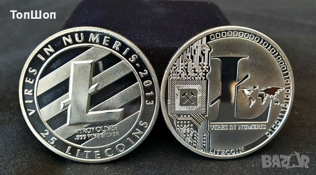 25 Лайткойн монета / 25 Litecoin ( LTC ) - Сребрист, снимка 5 - Нумизматика и бонистика - 39152903