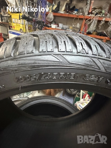 Продавам 4 зимни гуми в перфектно състояние FALKEN размер 225/4018 8.3 грайфер euro winter