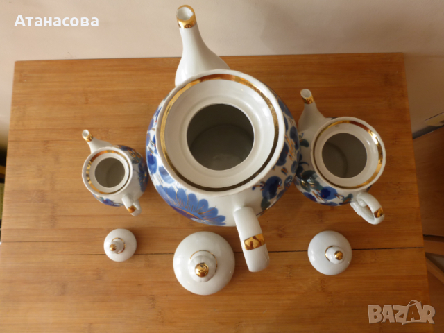 Редки украински порцеланови чайници 3 бр 1970 г чайник, снимка 9 - Аксесоари за кухня - 44566891
