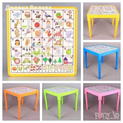 Детска маса с българската азбука и столче

, снимка 2 - Играчки за стая - 42811760