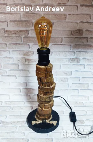 Ръчно изработена настолна винтидж лампа, снимка 6 - Настолни лампи - 49911408
