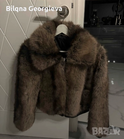 Дамско пухено яке от естествен косъм , снимка 7 - Якета - 52987061