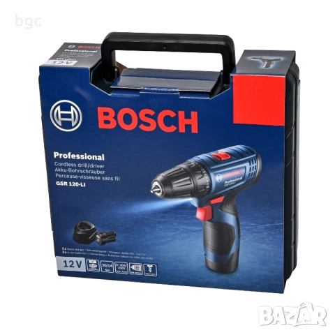 НОВА Bosch Professional Винтоверт Бормашина Bosch Professional - 1бр 6Аh Батерия + Зарядно + Комплек, снимка 3 - Винтоверти - 52550046