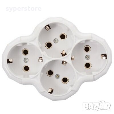 Разклонител 4 гнезда директно на контакт Digital One SP00277 Без кабел Бял Coupler