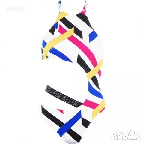 CALVIN KLEIN – Цял бански шарен, снимка 4 - Бански костюми - 36727584