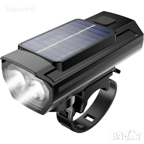 Фар за колело със соларен панел, снимка 5 - Аксесоари за велосипеди - 50218328