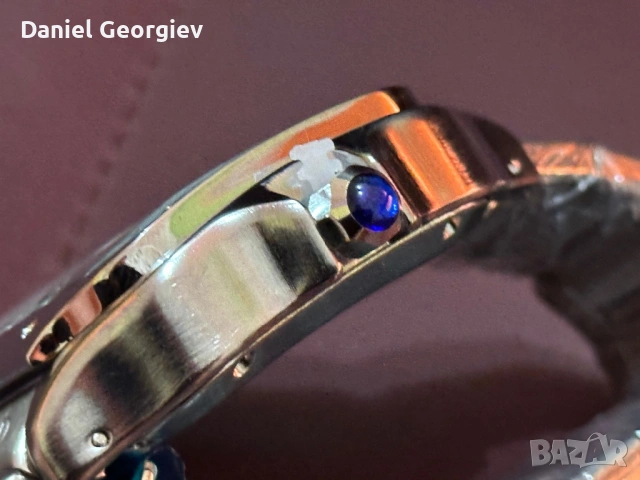 Нов Часовник Cartier Santos XL в сребрист цвят , снимка 6 - Мъжки - 53925719