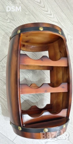 Нова Поставка За 6бр Бутилки Вино  - Бъчва - Дървена Маса 40см, снимка 3 - Маси - 44551226