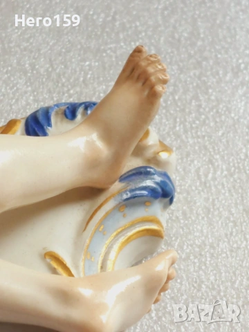 Порцеланова фигура на фирма MEISSEN-начало на 20 век., снимка 6 - Колекции - 54291121