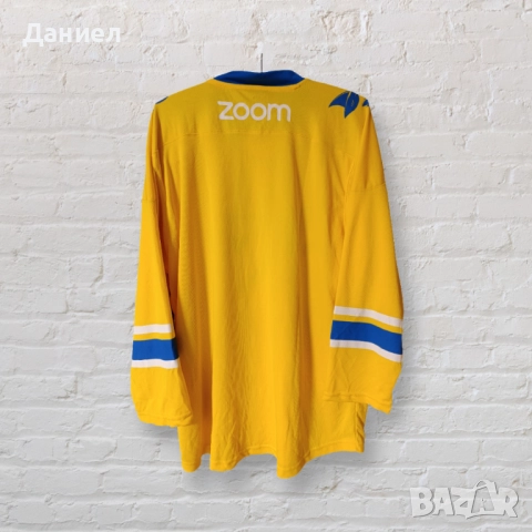 San Jose Sharks Jersey Yellow NHL Hockey Warriors , снимка 2 - Зимни спортове - 52449516