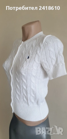 POLO Ralph Lauren Cable Pima Cotton Size XXS НОВО! ОРИГИНАЛ! Дамски Пуловер без Ръкави!, снимка 14 - Блузи с дълъг ръкав и пуловери - 54235951