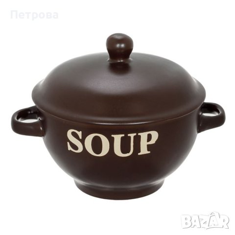 Купа за супа с капак/Керамична купа за супа с капак-600 мл., снимка 1 - Чинии - 28256190