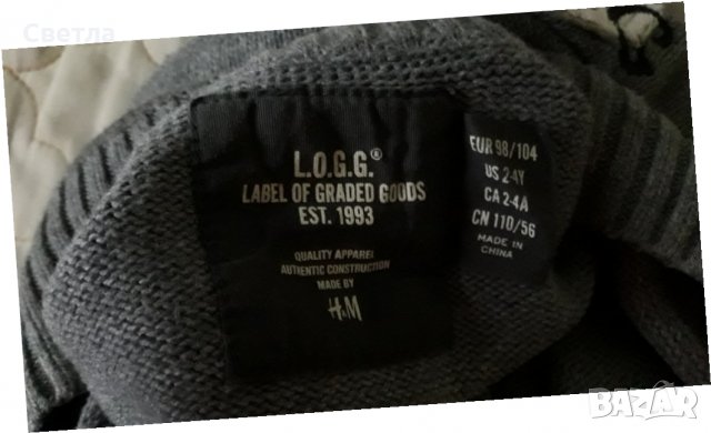 Пуловер Н&М и плетен пуловер за ръст 98-104 см., снимка 4 - Детски Блузи и туники - 31364792