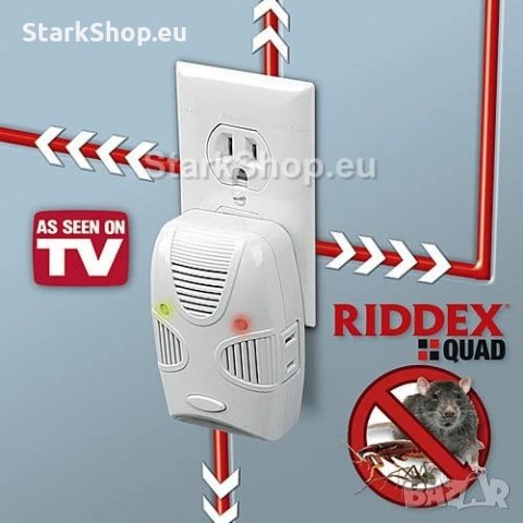  Уред за борба с хлебарки, гризачи, насекоми – Riddex Quad
