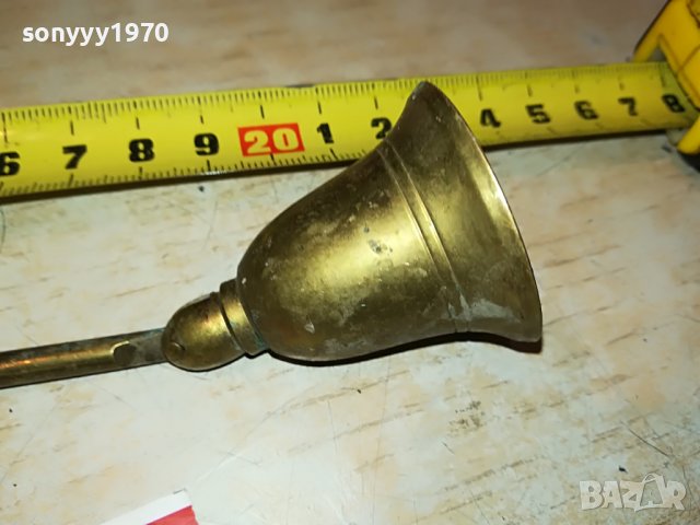 УРЕД ЗА ГАСЕНЕ НА СВЕЩИ-МЕД МЕСИНГ-ВНОС SWISS 2102231548, снимка 3 - Антикварни и старинни предмети - 39754820