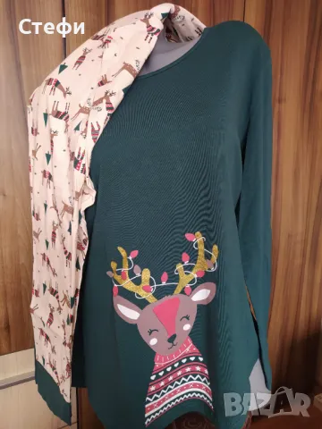 Коледна Дамска Пижама 3XL и 5XL 25лв, снимка 2 - Пижами - 48008400