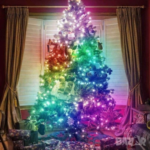 Многоцветни лампички с флашка, дистанционно и приложение за телефона 