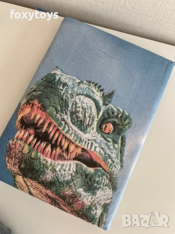 Спален комплект Динозавър, 100% памук, 140x200 см, 70x90 см, снимка 7 - Спално бельо и завивки - 47630953
