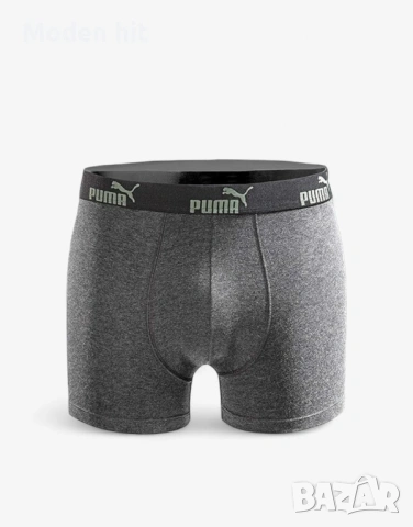 Оригинал! PUMA 3-Packs Boxer Shorts Green/Black мъжки боксерки пакет 3 броя, снимка 3 - Бельо - 54337635